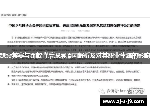 魏震禁赛与罚款背后深层原因解析及对其职业生涯的影响 魏震禁赛与罚款背后深层原因解析及对其职业生涯的影响